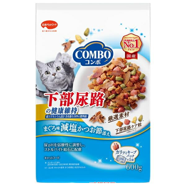 （まとめ買い）日本ペットフード コンボ キャット 下部尿路の健康維持 600g 猫用フード 【×6】