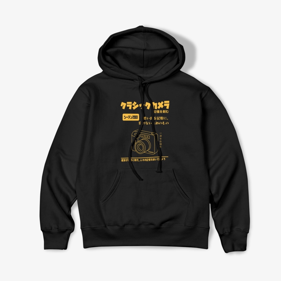 ポドウクラシックカメラ グッズ 厚手フーディー デジタル 昭和バブル時代 経済好況 日本語レタリング 1981 韓国