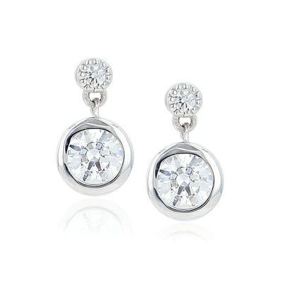 スワロフスキージルコニア使用ジルコニア シルバーピアス