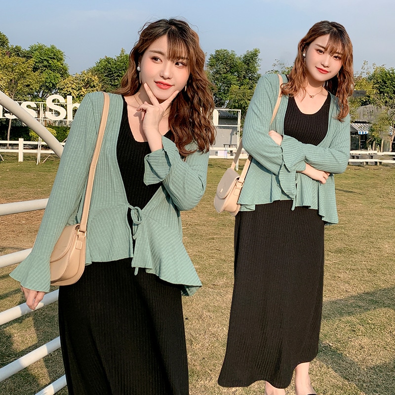 5L 4L 秋冬 韓国 大きいサイズ 長袖ニットトップス レディースシャツブラウス タイト ストレッチ 30代 40代 50代 60代大きいサイズの婦人服のニットスーツ春季新製品を大きくしました百合