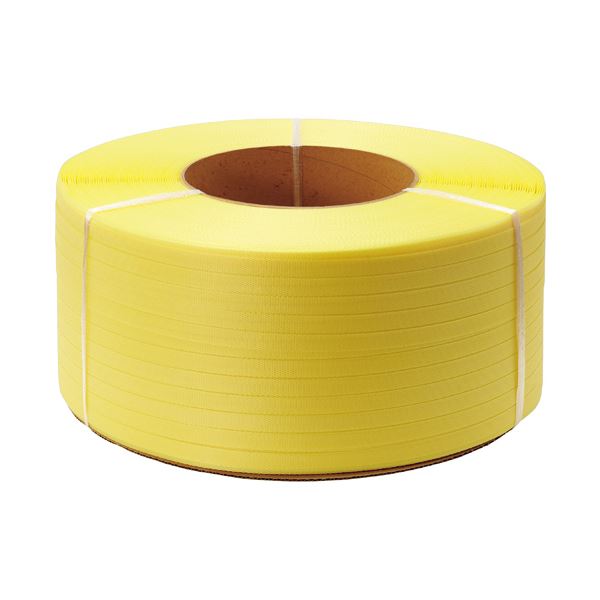 TANOSEEPPバンド 自動梱包機用 15mmx2500m 黄 1セット（4巻）