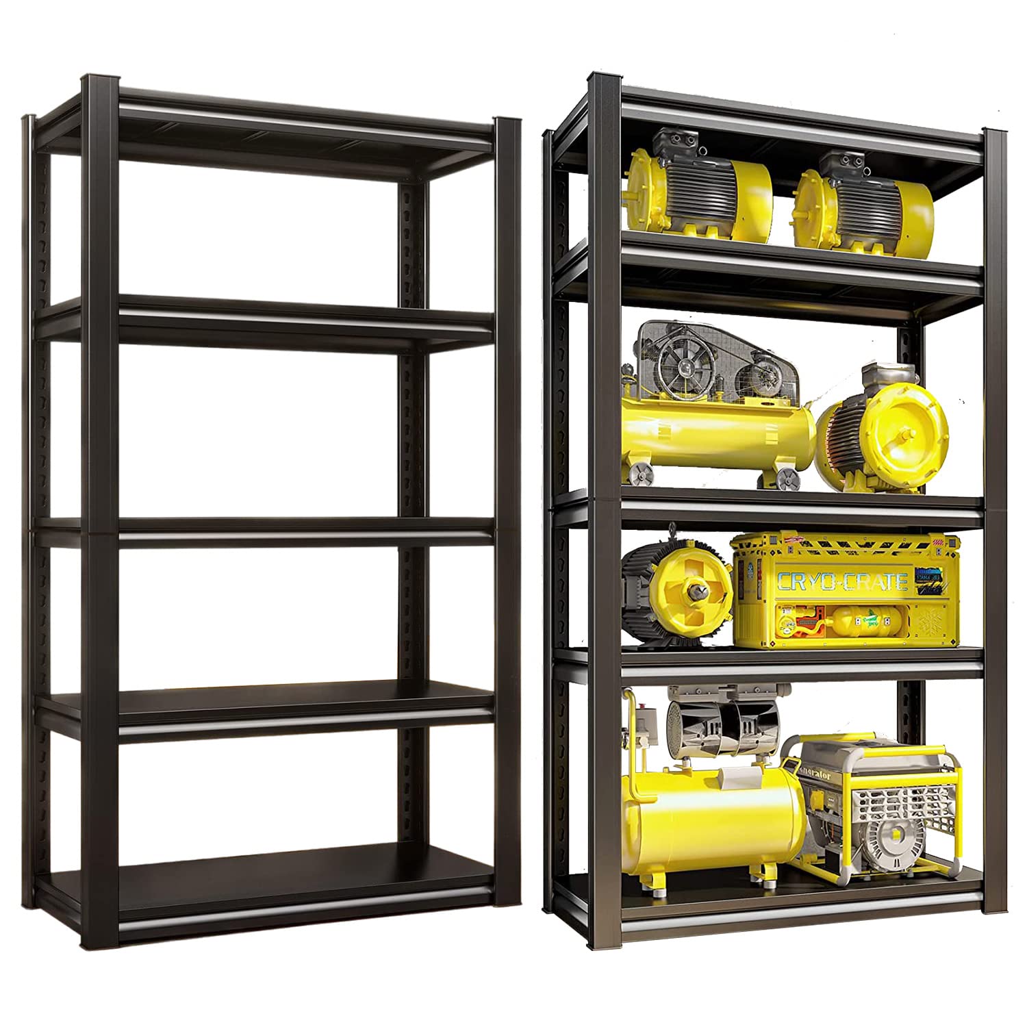 スチールラック本体 高耐荷重収納棚 メタルラック 組立簡単 高さ調整可能 自由に組み合わせ 収納ラック キッチン 物置 倉庫 ガレージ (60*40*160cm)