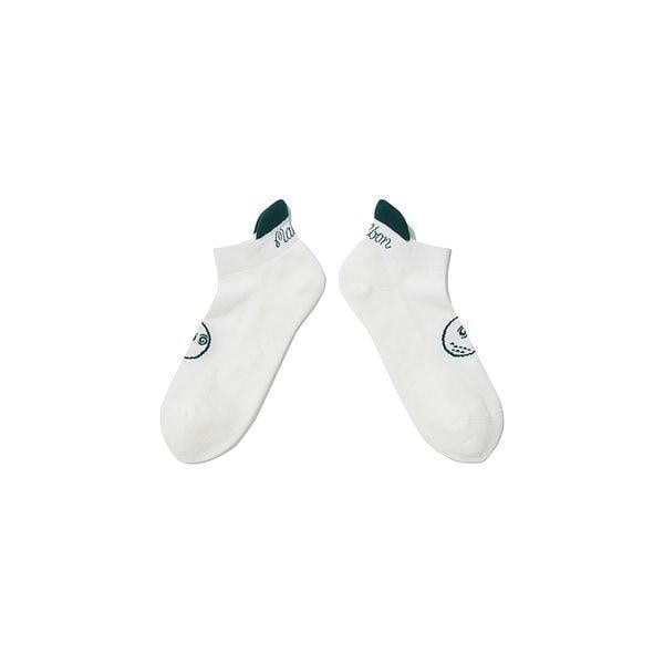 [マルボン公式] バケットポイントロゴジャカードアンクルソックス OFF WHITE