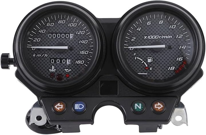 互換品ホンダ 用 ホーネット250 2000～2005 スピード メーター ユニット カーボン パネル ブラック 5ピン カプラーオン タコメーター カスタム パーツ 社外品