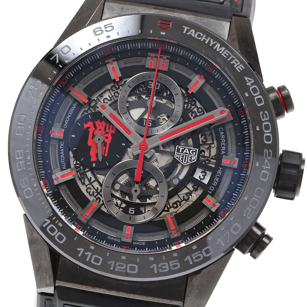 タグホイヤー TAG HEUER CAR2A1J カレラ キャリバーホイヤー01 マンチェスター・ユナイテッド 自動巻き メンズ 美品 内箱付き_921764【中古】