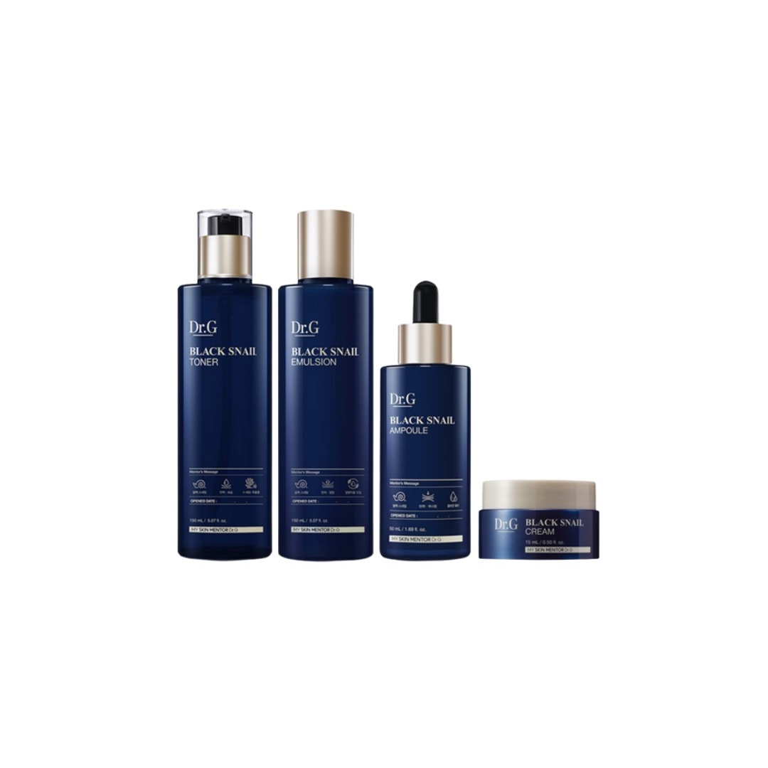 ブラックスネイル プレステージセット(トナー150ml+エマルジョン150ml+アンプル50ml+クリーム15ml)韓国コスメ