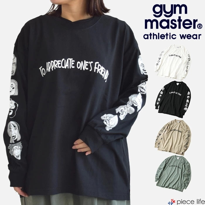 【2025秋冬新作】 gym master ロンT 長袖 Tシャツ トップス メンズ レディース ロングスリーブ 7.4oz friends ビッグロンTee ユニセックス G621779