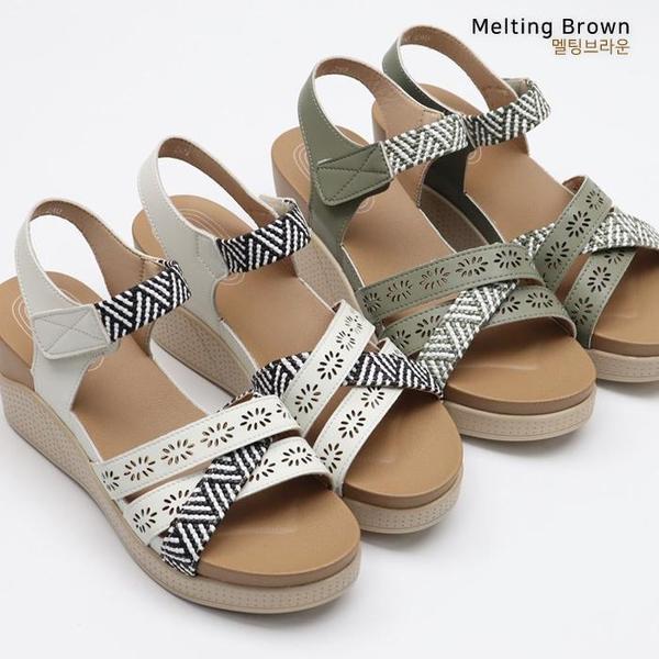 女性用キーストラップサンダル 女性用ウェッジヒールサンダル J10