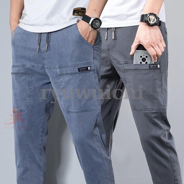 ジョガーパンツ カジュアルパンツ メンズ ストレッチ スリム チノパン ボトムス ワークパンツ ロングパンツ 裾口ゴム 5,109円