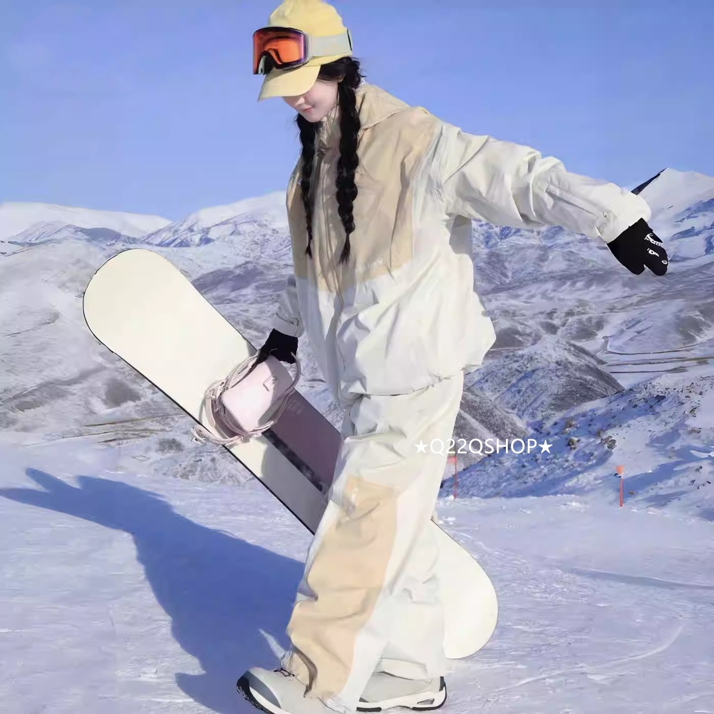 スノボウェア 2025 上下セット メンズ レディース ズボン パンツ アウター ジャケット ゆったり 白 ウィンタースポーツ スノーボードウェア スキーウェア スノーウェア 防水防風防寒 韓国風