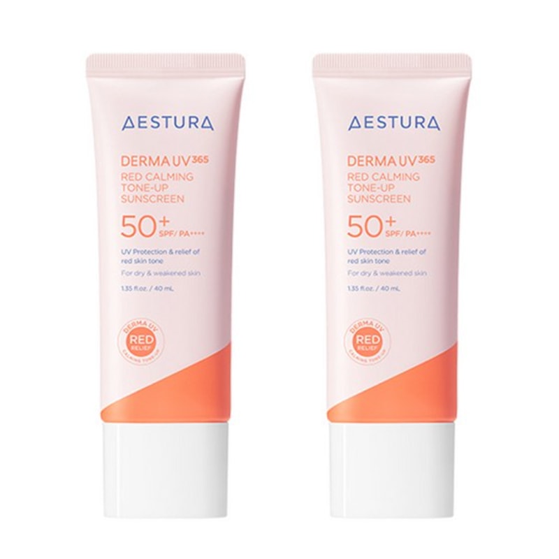 [1+1] ダーマ UV 365 レッド鎮静 トーンアップ 日焼け止め 40ml+40ml / 韓国コスメ