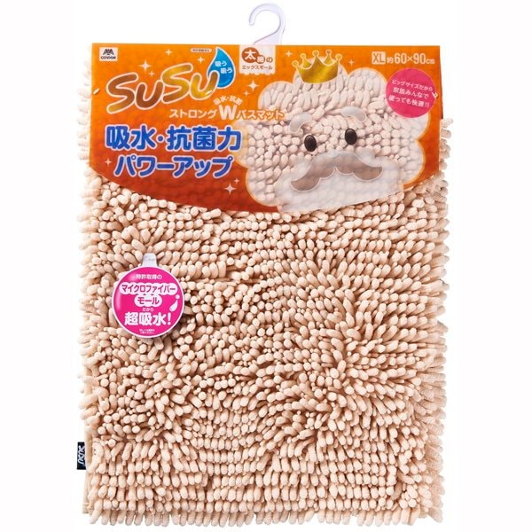 バスマット SUSU スウスウ 吸水 抗菌ストロングＷ 60x90cm ペールアプリコット 4,811円