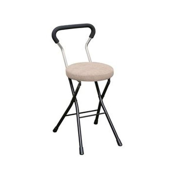 折りたたみ椅子 幅33cm アイボリー×ブラック 日本製 スチールパイプ 持ち運び便利 1脚販売 完成品 リビング 在宅ワーク