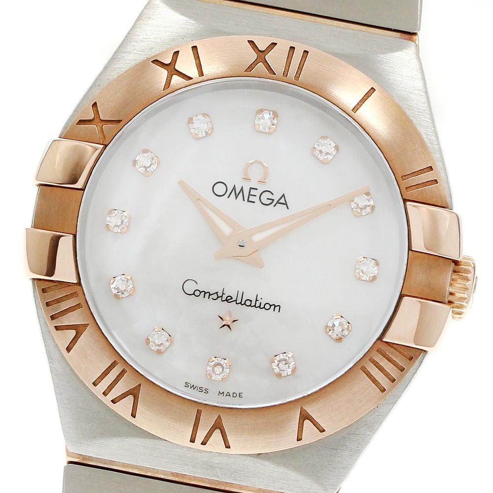 オメガ OMEGA 123.20.27.60.55.001 コンステレーション 12Pダイヤモンド クォーツ レディース 良品 _962208【中古】