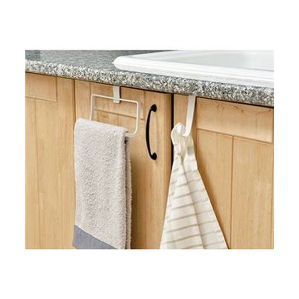 （まとめ）高儀 タオルハンガー・フック ホワイト 1個(×20セット)
