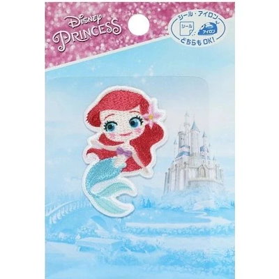他サイト： ワッペン アリエル かわいい 手芸用 手芸用品 パッチ アイロン シール キャラクター デザイン リトルマーメイド 女の子 男の子 ディズニー メール便発送/ワッペンアリエルMY444の商品画像