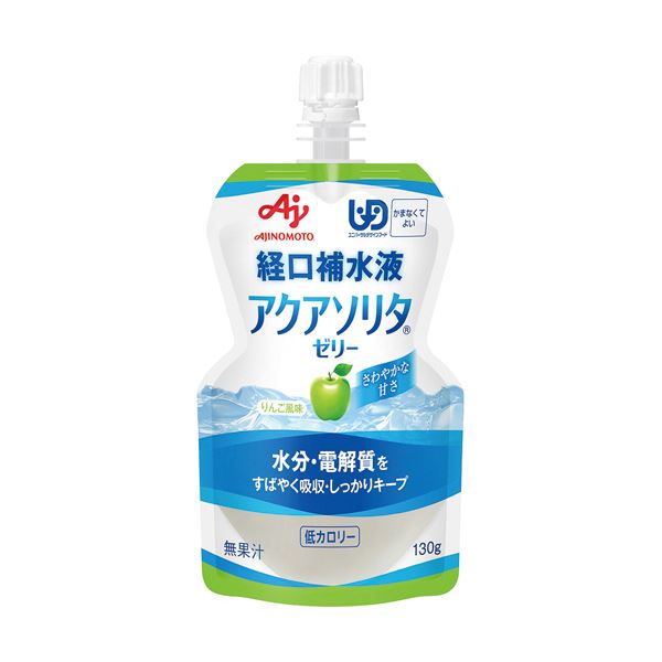 （まとめ）味の素 アクアソリタ ゼリー りんご風味130g 1ケース（6個）(×10セット)