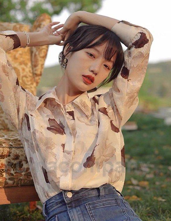 柄シャツ レディース シャツ ブラウス 花柄 長袖 トップス 春秋 総柄 襟付き ペイズリー柄 羽織 カジュアル ゆったり レトロ おしゃれ 春 秋 km