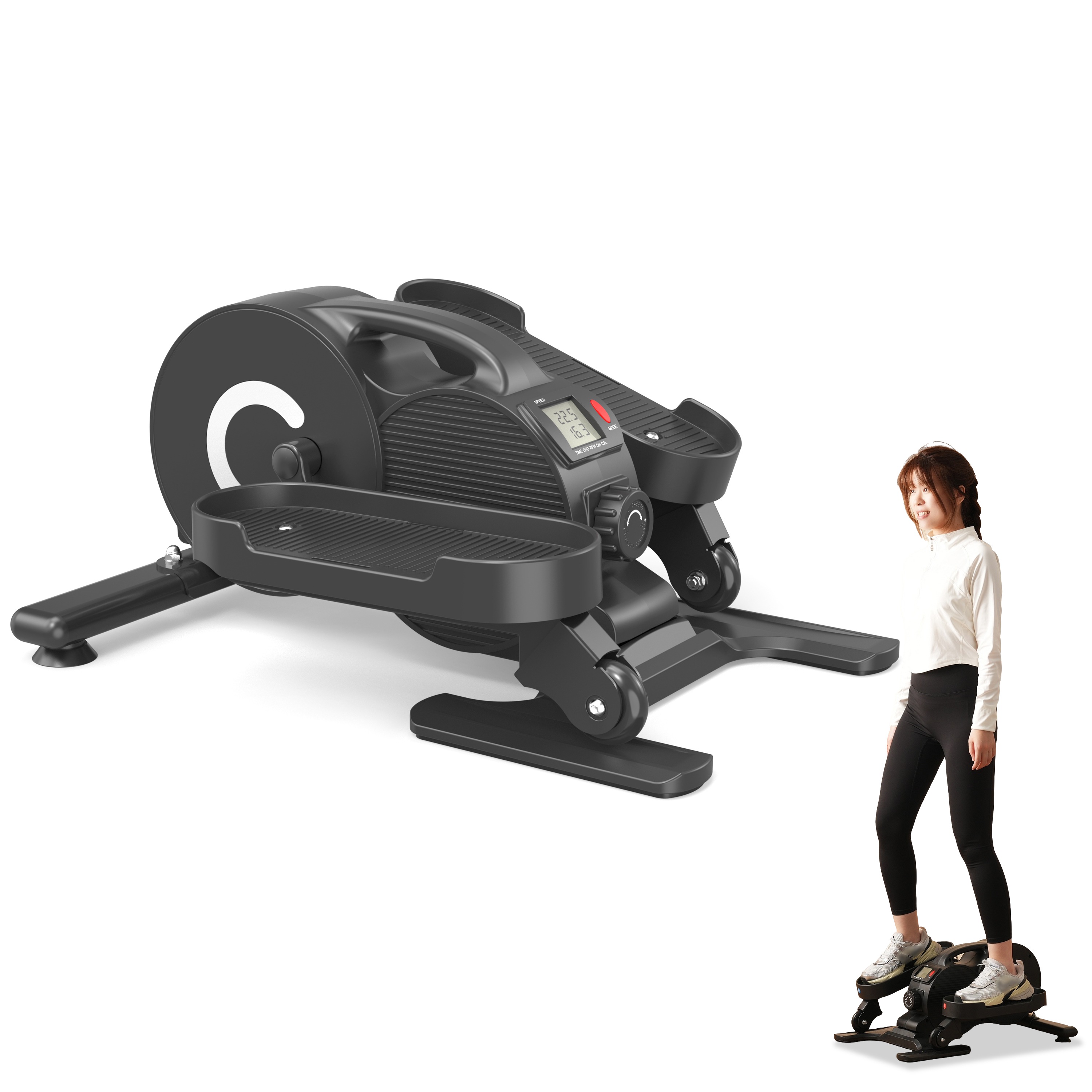 【国内発送&送·料·無·料】431ミニ クロストレーナー フィットネスバイク エアロバイク 前後方向回転 電動フィット ステッパー フィットネス 自宅 ダイエット フィット 有酸素運動 組立不要 小型