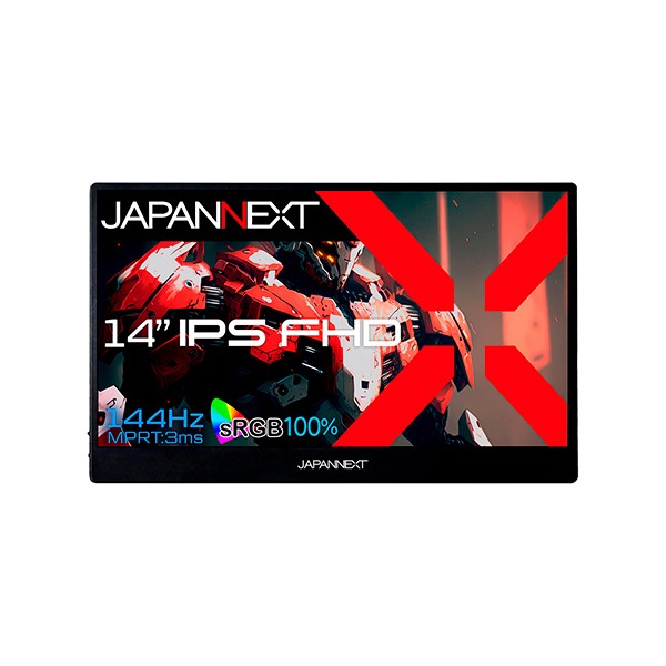JAPANNEXT JN-MD-14i144F ゲーミング液晶ディスプレイ 14型 / 1920×1080 / miniHDMI×1 USB-C×2 / ブラック / スピーカー有 / 2年保証