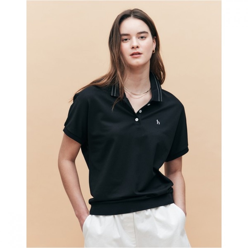 [ヘッジズレディース] 25SS リラックスフィットショートスリーブピケ T シャツブラック HSTS5BC35BK 11,156円