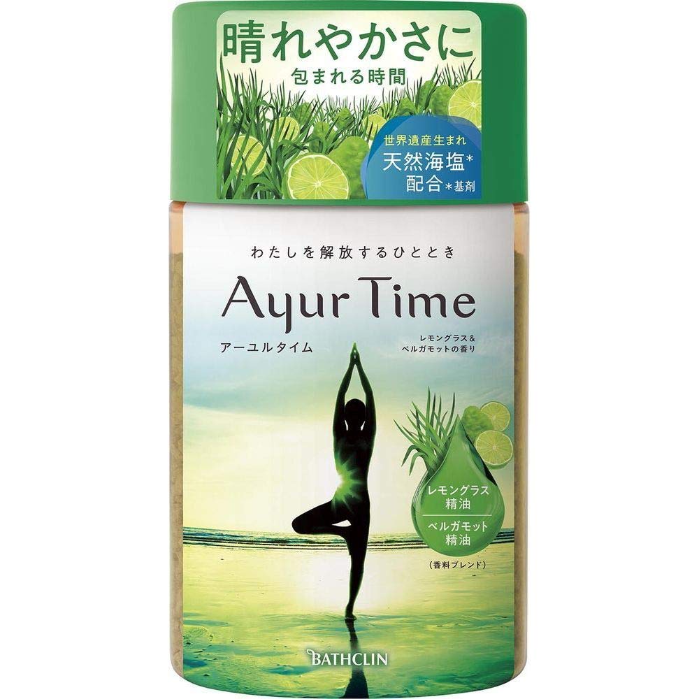 【3個セット】バスクリン アーユルタイム レモングラス&ベルガモットの香り 720G 入浴剤
