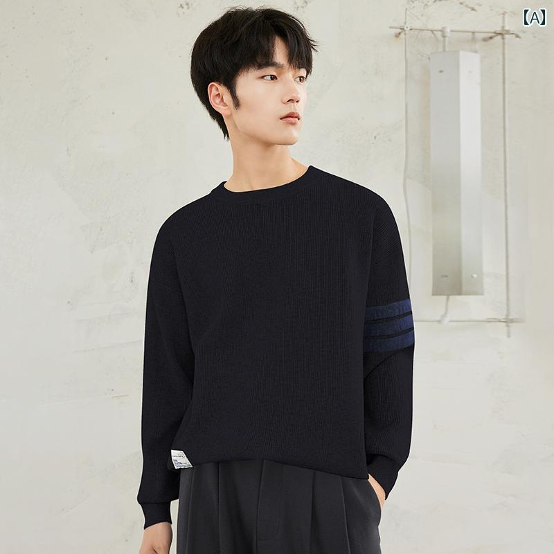 メンズ 秋冬 長袖 厚手 ニット トップス セーター レイヤード カジュアル おしゃれ 普段使い 着やい 動きやい 快適 レジャー アウトドア ワーク