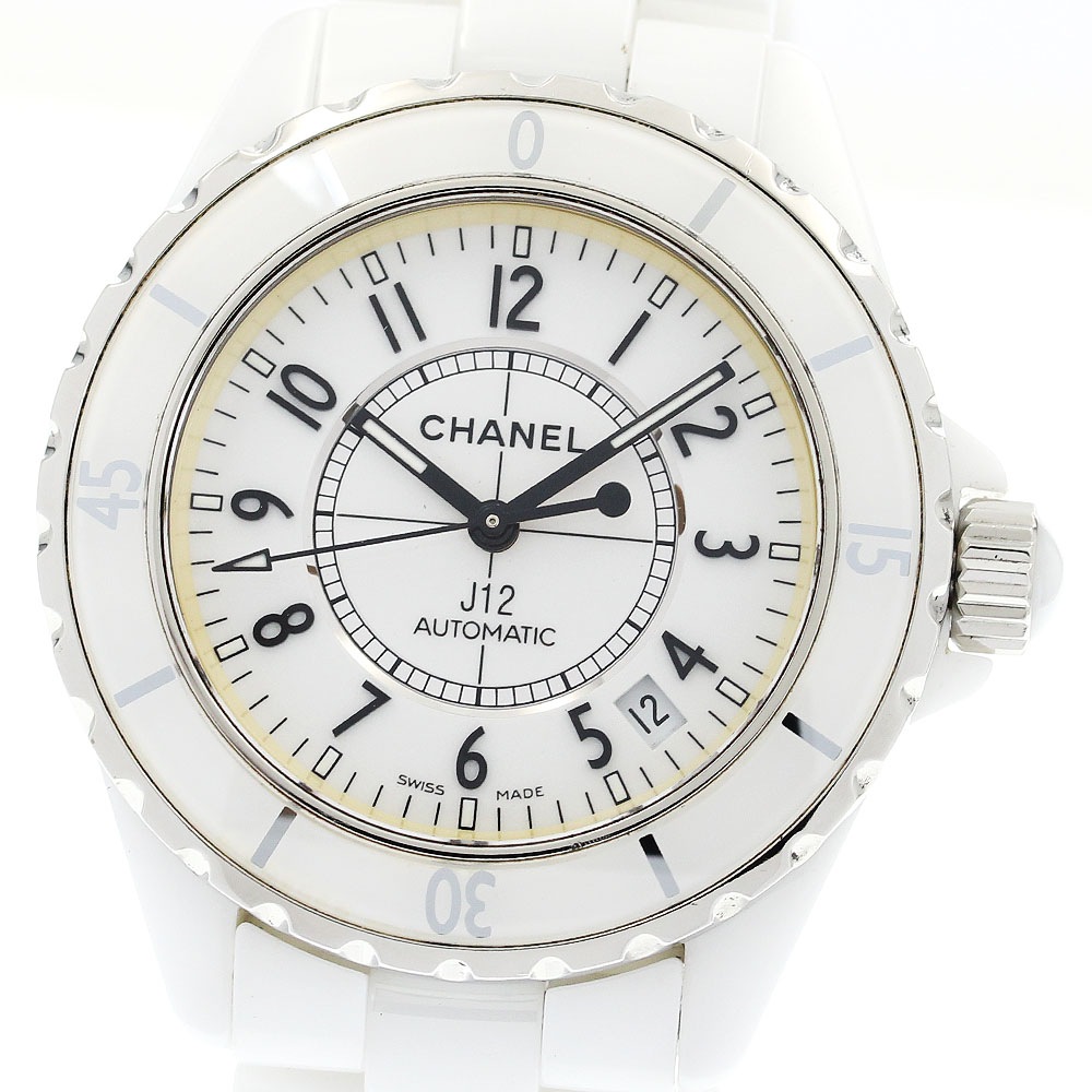 シャネル CHANEL H0970 J12 白セラミック 自動巻き メンズ _899646【中古】