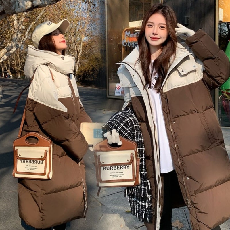 冬 暖かい ロングコート レディース 韓国ファッション 防寒 中綿ジャケット 体型カバー 大きいサイズ ロング ダウンジャケット 百掛け 着やせ 厚手 冬 アウター 裹起毛ファッション30%までに制限