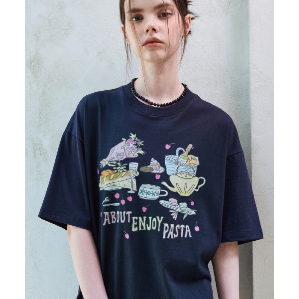 CPGN スタジオ DTP ピクニックパーティーショートスリーブ T シャツネイビー