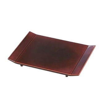 福井クラフト 木製9.2寸隅折盛器 溜漆塗 55010460