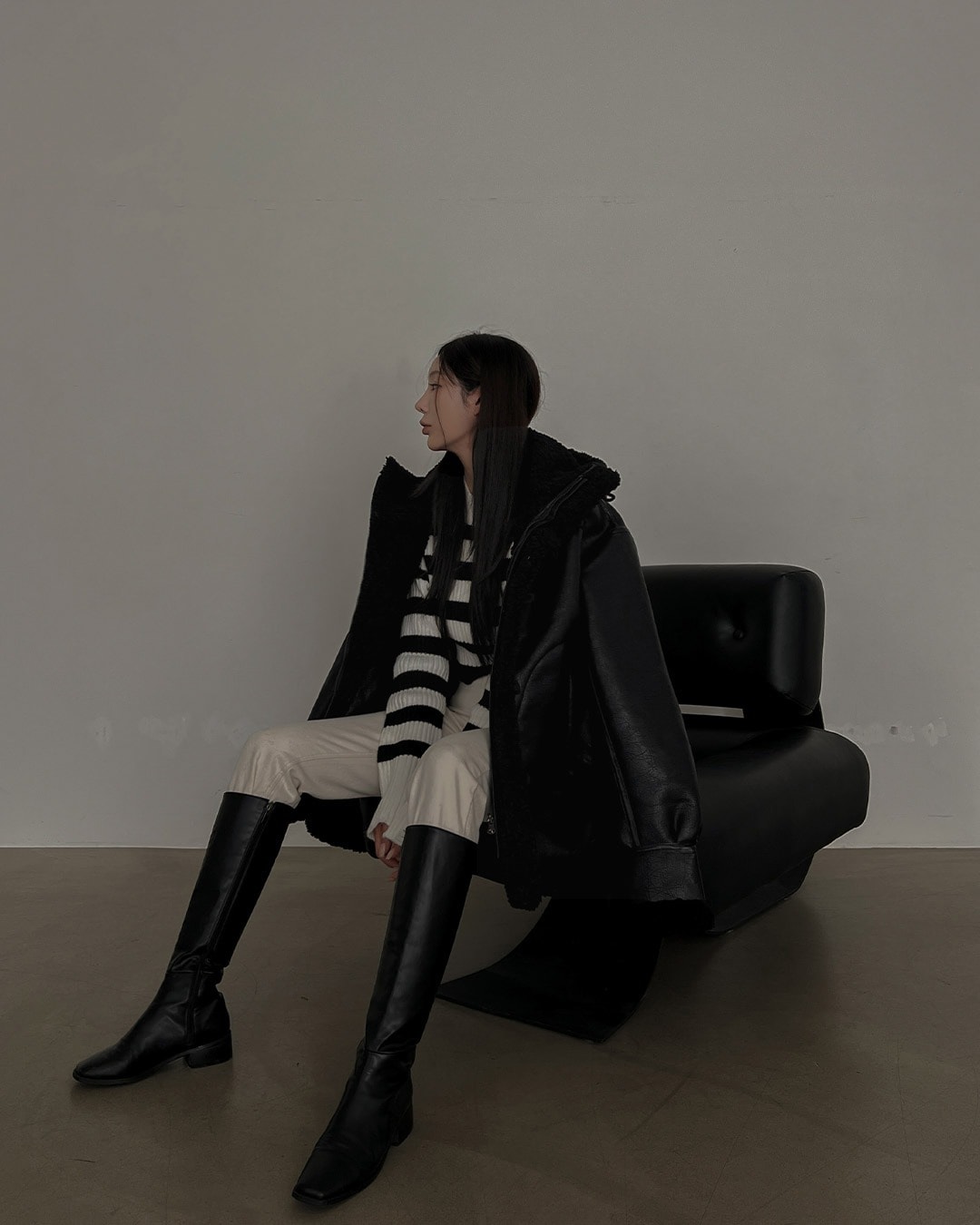 [MAYBINS] リバーシブルフード付きムスタング