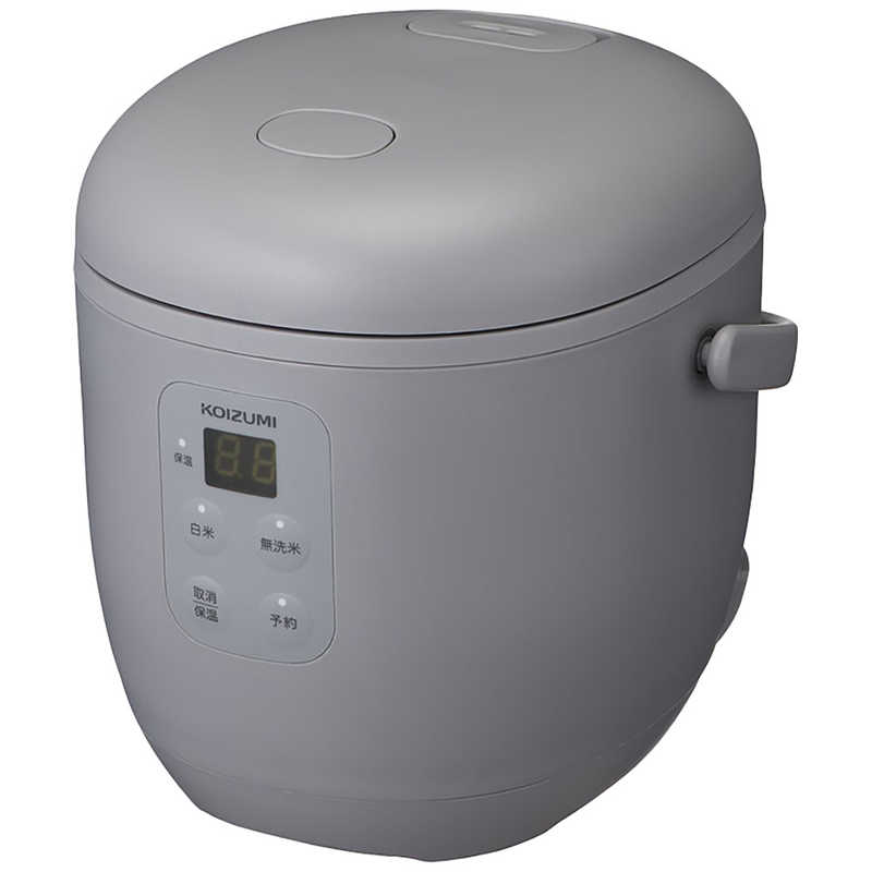 コイズミ　KOIZUMI　炊飯器 1.5合 ライスクッカーミニ グレー　KSC-1514-H