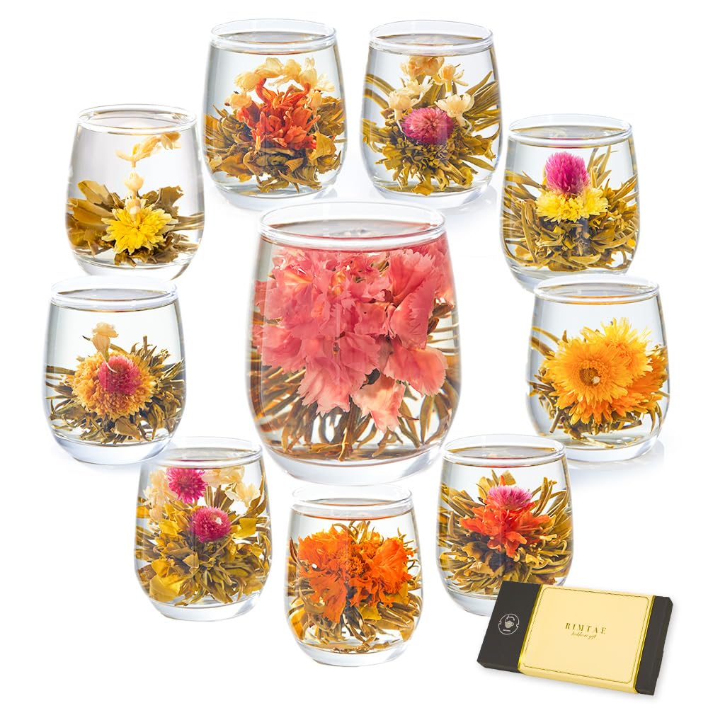 お歳暮 冬ギフト リムテー 人気 お茶 ギフト カーネーション 花 咲く 工芸茶 10種類 詰め合わせ セット 個包装 ジャスミン茶 花茶 中国茶 誕生日 プレゼント