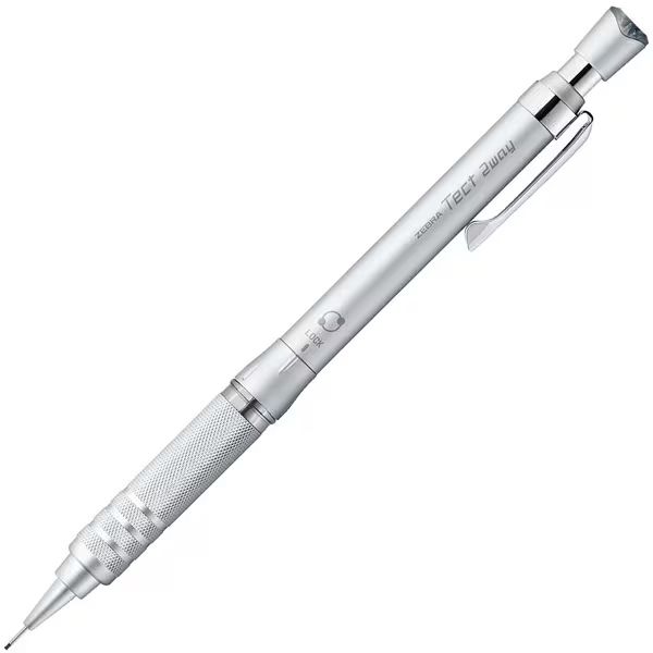 （まとめ買い）シャープペン テクト2ウェイローレット 0.5mm メタルシルバー P-MA141-MS [x3]