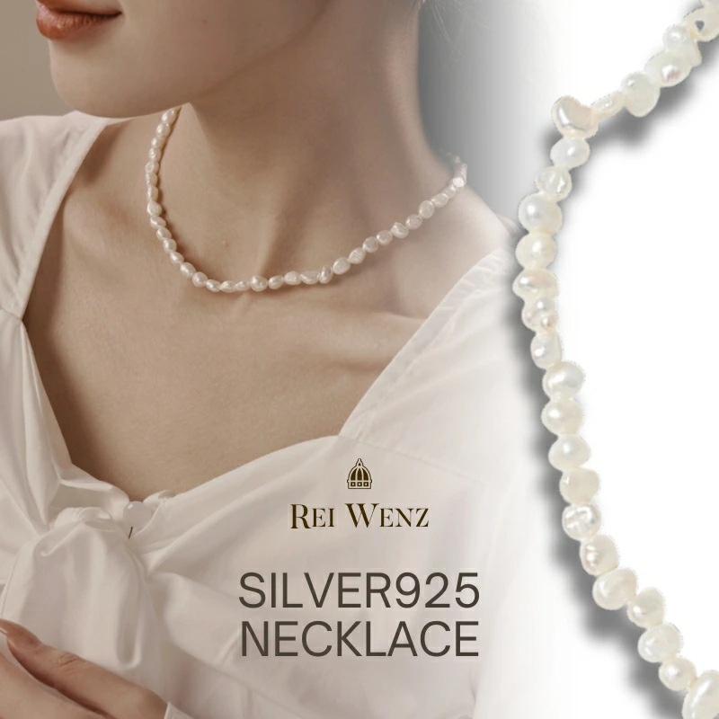 【高品質silver925/淡水パール】ネックレス バロックパール シルバー925　大振り インスタ 大人かわいい おしゃれ シンプル レディース シルバー ゴールド 重ね 大人 アレル