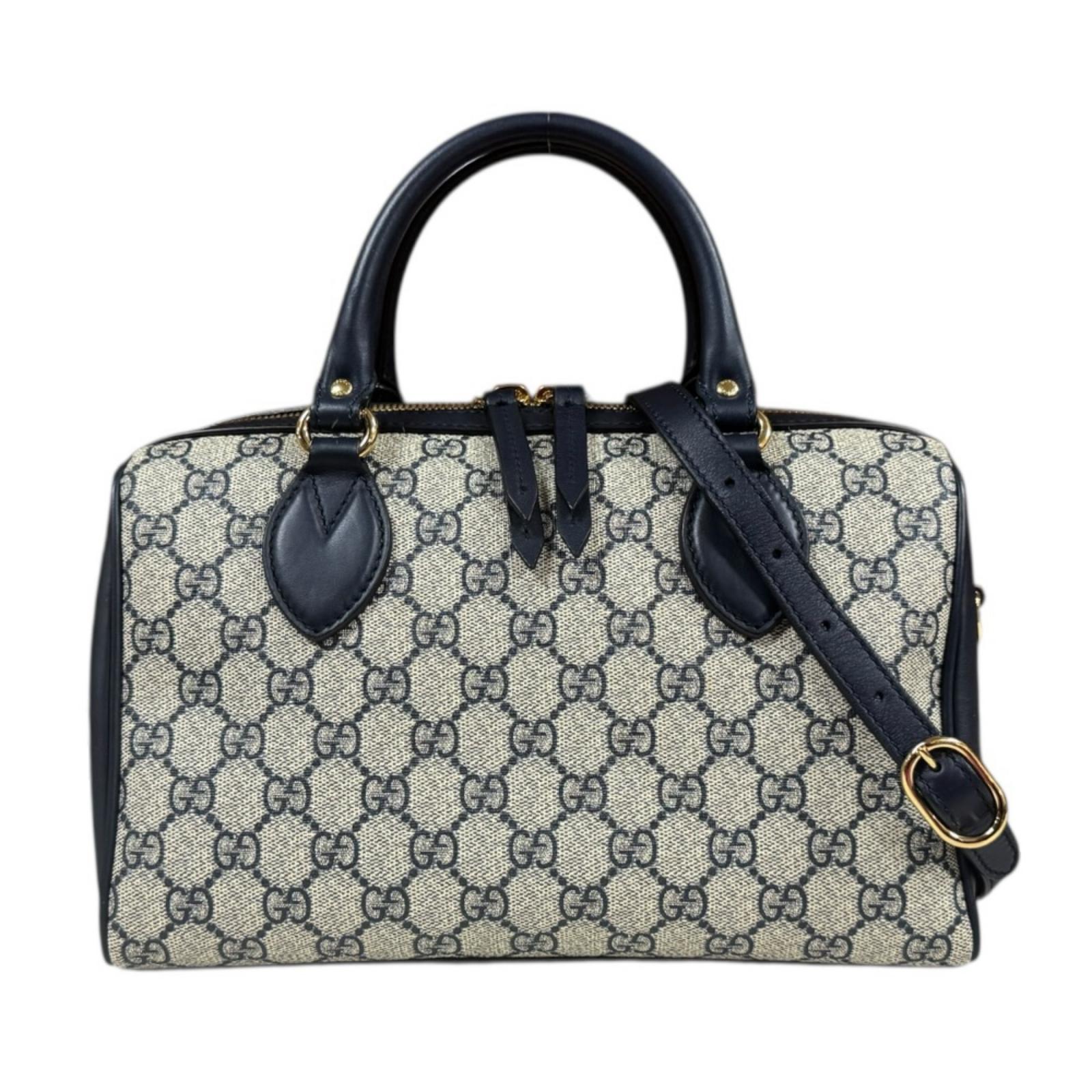 グッチ GGスプリーム ボストンバッグ GGスプリームキャンバス 409529 ベージュ GUCCI 中古