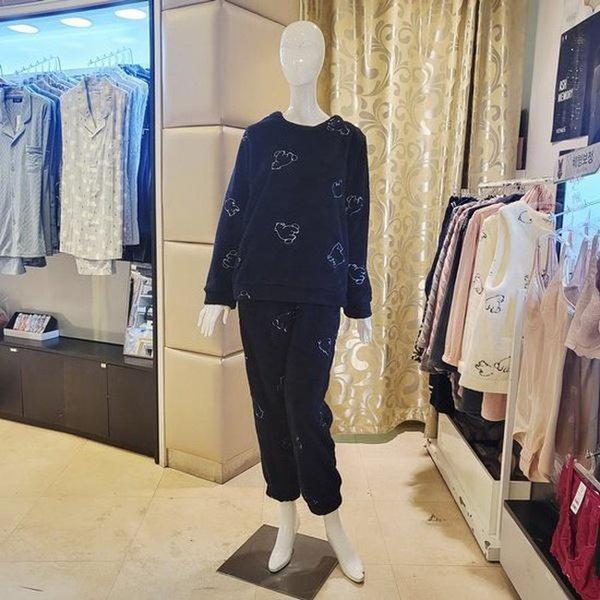 VEP396WS_マイクロファイバー ホッキョクグマ刺繍 女性用イージーウェア パジャマ