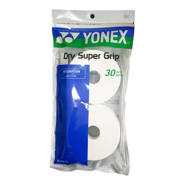 ドライタイプ30本入り ヨネックス(YONEX) ドライスーパーグリップ 長尺対応 オーバーグリップテープ AC149-30-011 ホワイト(23y9m)