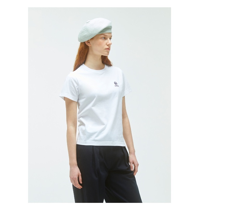 【MARITHEFRANCOISGIRBAUD】 W EMBROIDERY LOGO TEE : WHITE