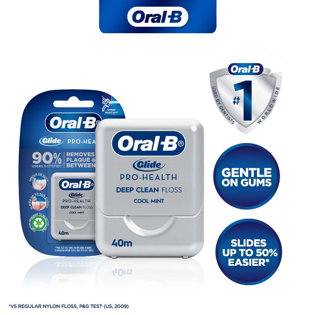 速達便 税込Oral B ProHealth DeepClean Floss Cool Mint 40m x 6オーラルB プロヘルス ディープクリーンフロス クールミント 40m×6本