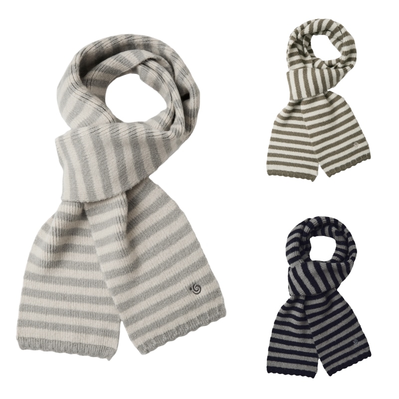 【aeae】 25FW STRIPE SYMBOL MUFFLER : 3COLORS