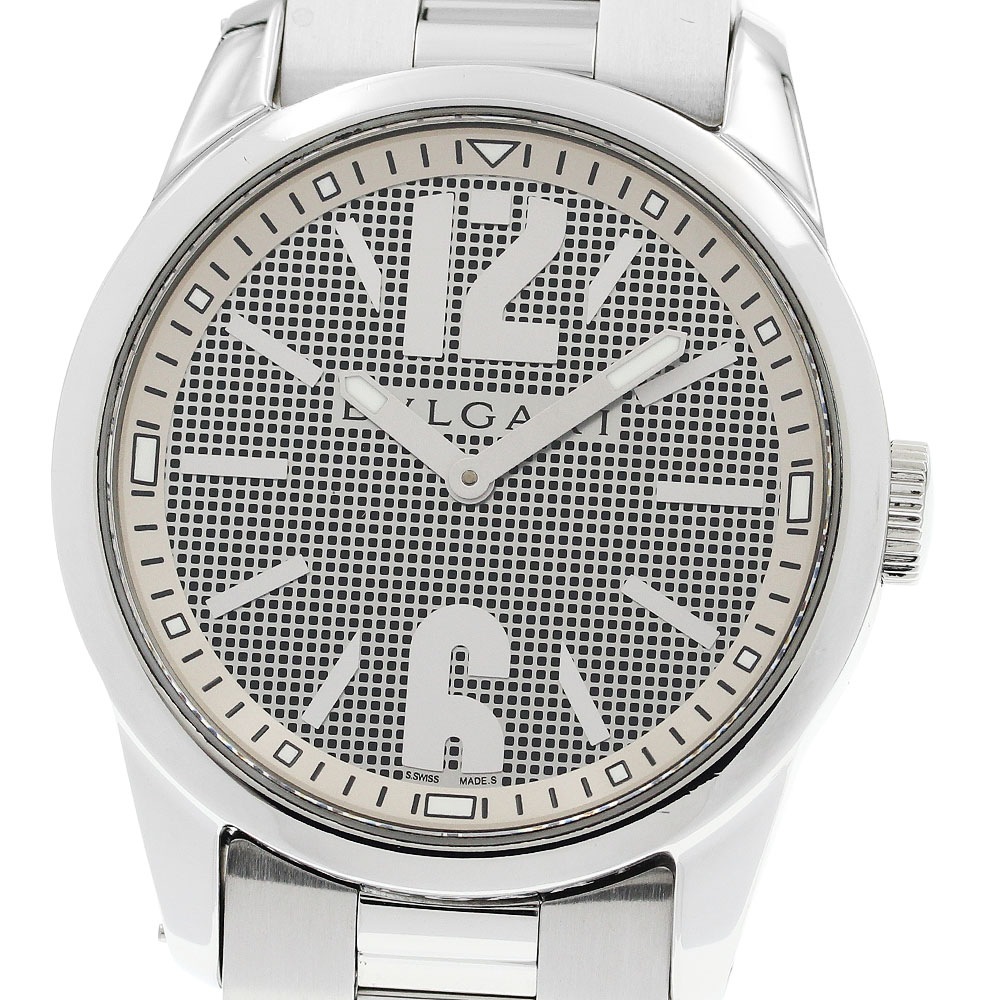 ブルガリ BVLGARI ST37S ソロテンポ クォーツ メンズ 美品 保証書付き_935533【中古】