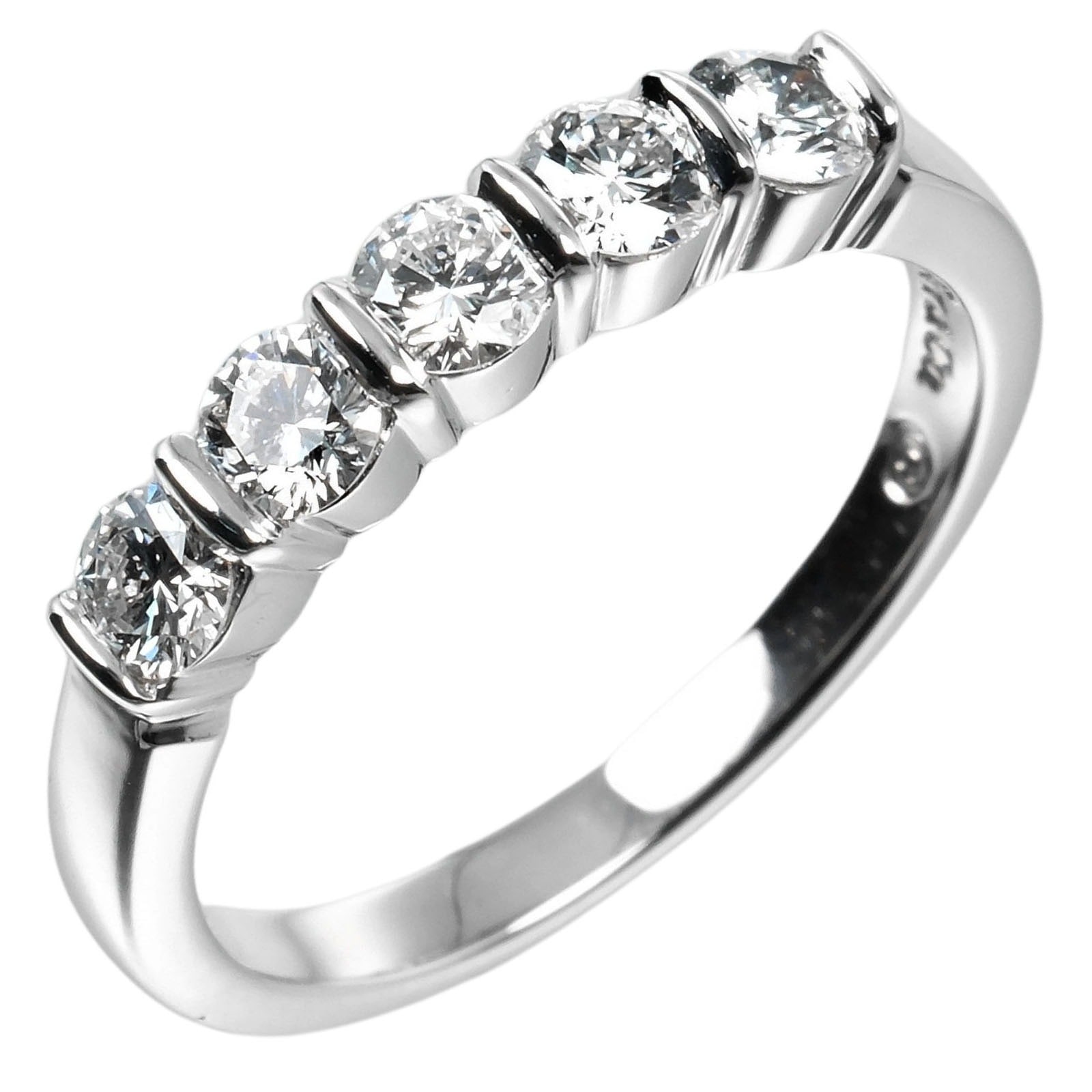 フォーエバー エンブレイス リング・指輪 Pt950プラチナ 5Pダイヤモンド 9号 約3.69g レディース 中古品 Aランク