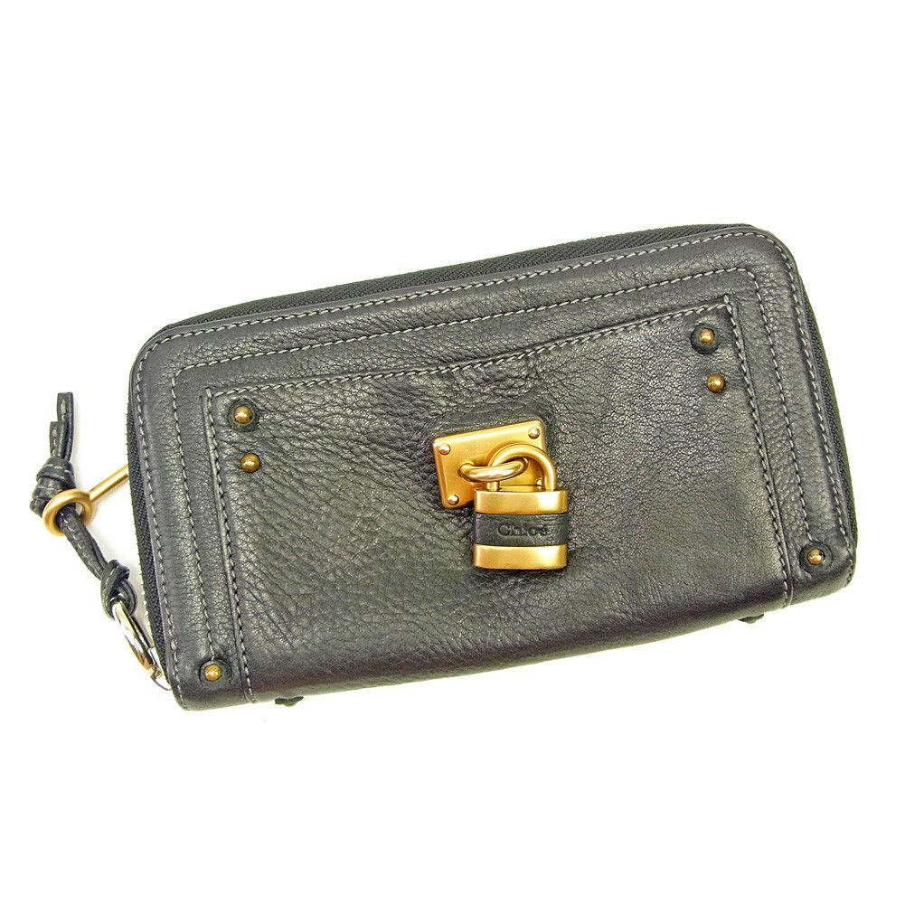 長財布 ラウンドファスナー パティントン ブラック 中古