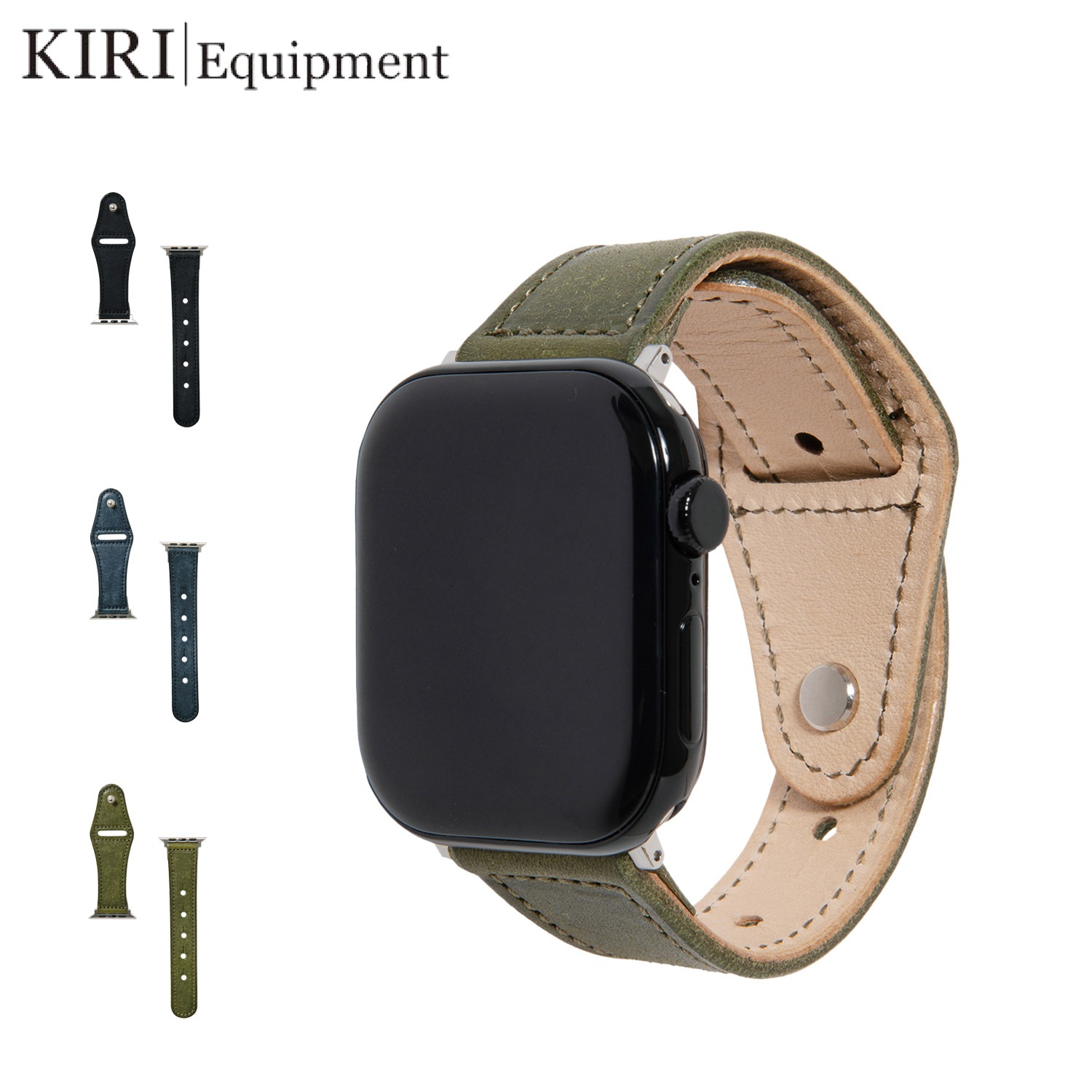 アップルウォッチバンド ベルト 替え メンズ レディース 49mm 46mm 45mm 44mm 本革 プエブロレザー ブラック ネイビー オリーブ 黒