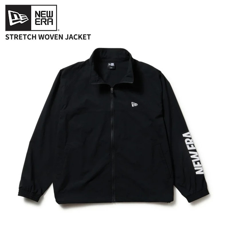 ニューエラ メンズ トレーニングウエア アウター NEW ERA ストレッチ ウーブンジャケット ブラック パフォーマンスアパレル 14674801