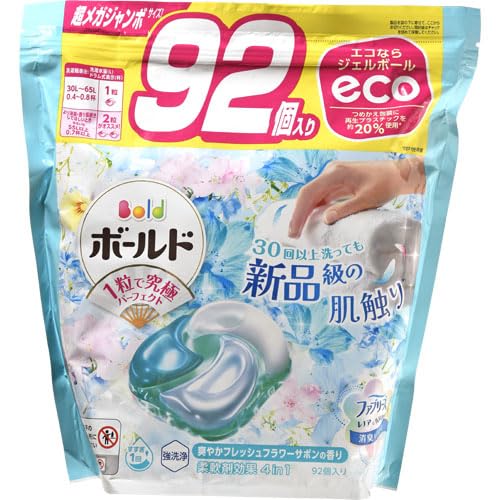 Procter & Gamble P&G ボールド ジェルボール 4D 華やかフレッシュフラワーサボンの香り 超メガジャンボ 92個