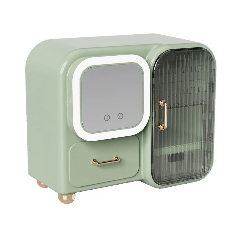 化粧品収納ボックス化粧鏡ボックス付き防塵体デスクトップ口紅マスク化粧台化粧品収納棚