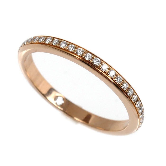 BVLGARI ブルガリ K18PG ピンクゴールド ローマ アモール リング・指輪 361057 ダイヤモンド 9号 49 1.9g レディース 中古 美品